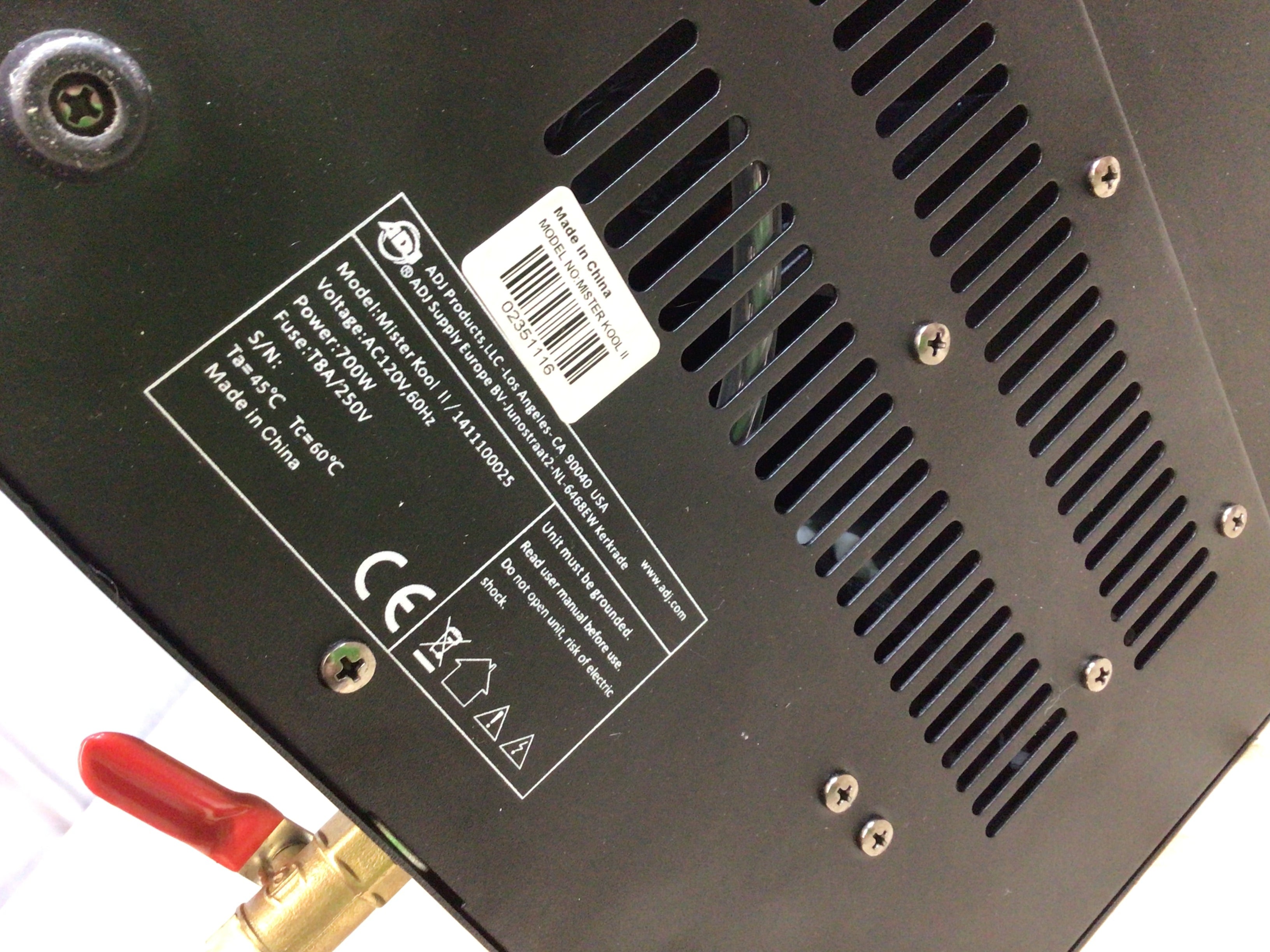 Adj Products 1411100025 Mister-kool-II Water Based Fog Machine *FOR PARTS ONLY* (8141274906862)